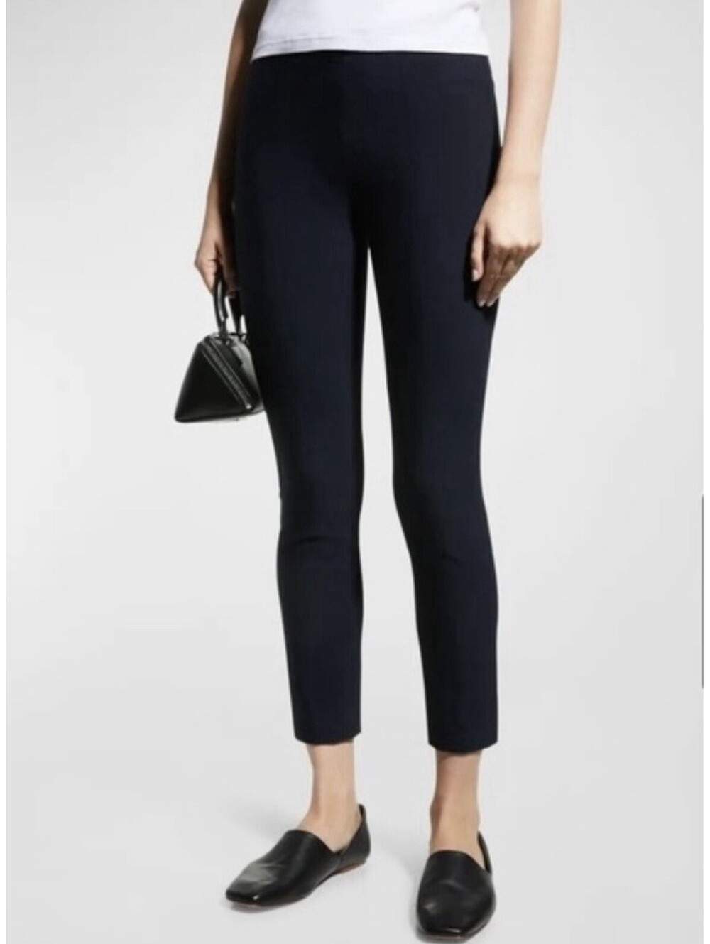 VINCE Women’s Pull-On Ponte Jersey Back Seam Stitch Leggings In Coastal Blue-XS